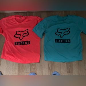 2 youth Small Fox racing t shirts